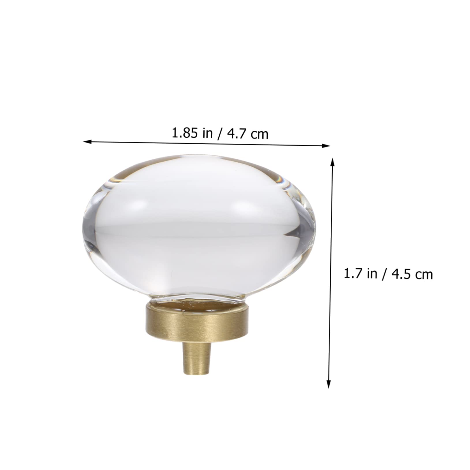 DOITOOL 2sets Messing Zirkon Kristall Look Knob Schublade Ziehen Griffe Schrank Hardware Zieht 2 Stücke * 2