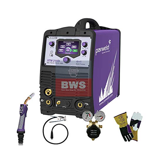 Parweld XTM 211Di Multiproceso AC/DC Inverter soldador 230 V MIG paquete