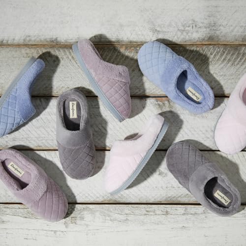 Image of Dearfoams Women's Memory Foam House Slippers - Libby Terry Clog With Wide Widths