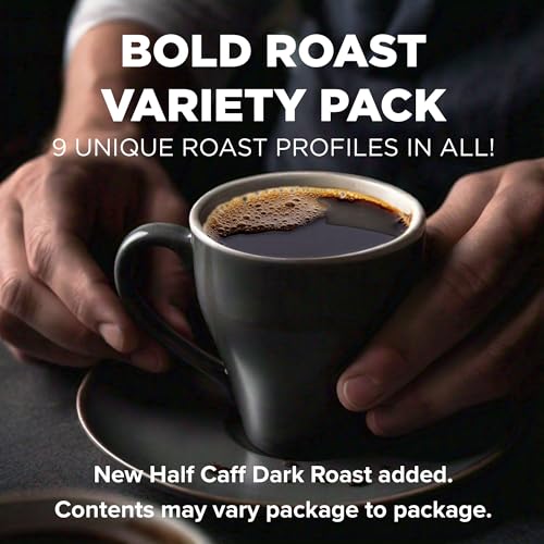 Image of Maud's Bold Dark Roast Coffee Pods Variety Pack, 40 ct, 9 Assorted Dark Roast Flavors in Single Serve Pods - 100% Arabica Coffee, Compatible with Keurig K Cups Maker