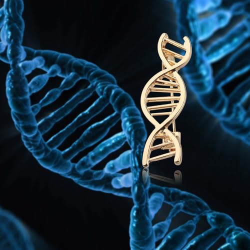 Image of PLITI Scientist Gift Biology Chemistry Jewelry Science Student Graduation Gift DNA Brooch Pin For Lab Tech Lover