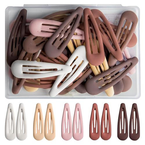 30 Piezas Pinzas Pelo Mujeres Niñas, 3 cm Bebe Horquillas Pelo Ganchos, Morandi Mate Accesorios Cabello Pelo para Niñas Bebe y Mujeres