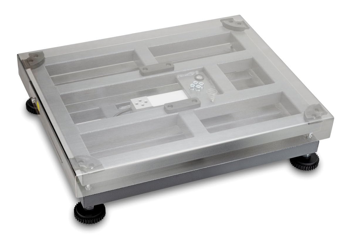 Kern KBP 600V20M - Plataforma con plato de acero inoxidable y IP65, Lectura [d]: 20 g, Campo de pesaje [Max]: 300 | 600 kg, Plato de pesaje: AxPxA 800x600x200 mm (Acero inoxidable), SIN HOMOLOGACIÓN