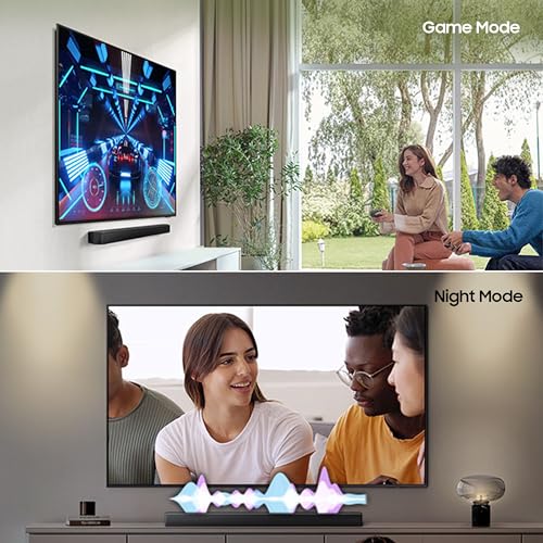 Image of Samsung 400 W 5.1 ch Soundbar with Dolby Audio | DTS Virtual:X | Q-Symphony | Center Speaker | 3D Surround Sound | HDMI ARC | Optical in | Bluetooth | USB | Wireless Subwoofer (HW-B750F /XL, Black)