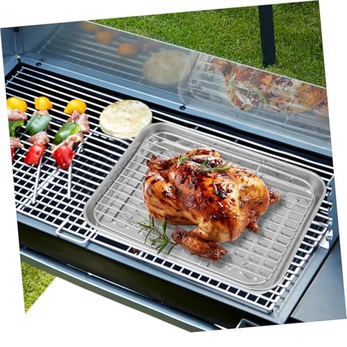 Plaque de cuisson avec plaque à biscuits en acier inoxydable robuste compatible gril
