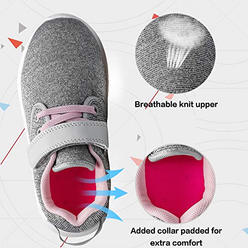 Image of TOEDNNQI Kids Shoes Toddler Boys Girls Lightweight Strap Sneakers | Breathable Casual Tennis Walking Comfortable Running School Non-Slip Little /Big Child