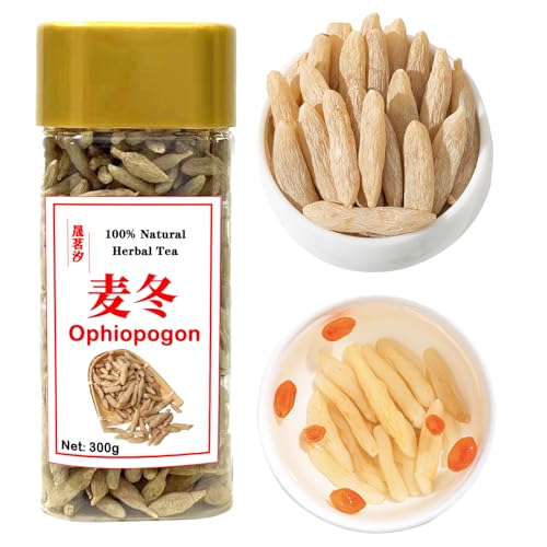 Ophiopogon Herb Mai Dong Mai Men Dong Ophiopogon Japonicus Health Tea Full and Core Chinese Herb 麦冬 麦门冬 麦冬粒 麦冬茶 10.58oz/300g