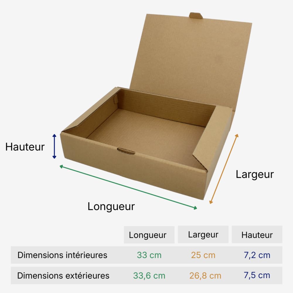 Life Pack Boite carton emballage colis M Lot de 10 33 x 25 x 7 cm Renforcé