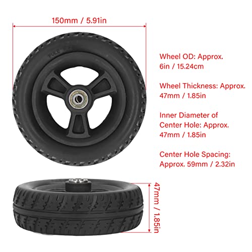 Rodízio de Cadeira de Rodas Grande Capacidade de Carga à Prova de Explosão Roda de Passeio 6 Polegad