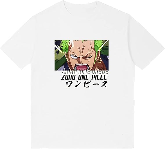 Amazon One Piece ワンピース ロロノア ゾロ アニメ 漫画 Tシャツ メンズ レディース Tシャツ 夏服 スポーツ プリント 半袖 個性的 無地 ゆったり 通気性 ファッション 大きいサイズ Tシャツ カットソー 通販