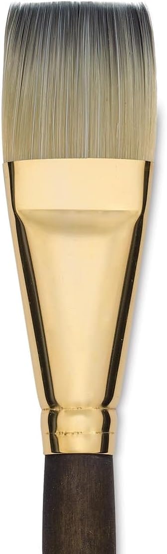 Princeton Umbria Long Handle Synthetic Paint Brush for Acrylic and Oil, Series 6200, Bright, 16
