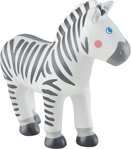 Miniatura 2 de HABA Little Friends Zebra - Figura de juguete de animales de zoológico de plástico grueso de 4 pulgadas