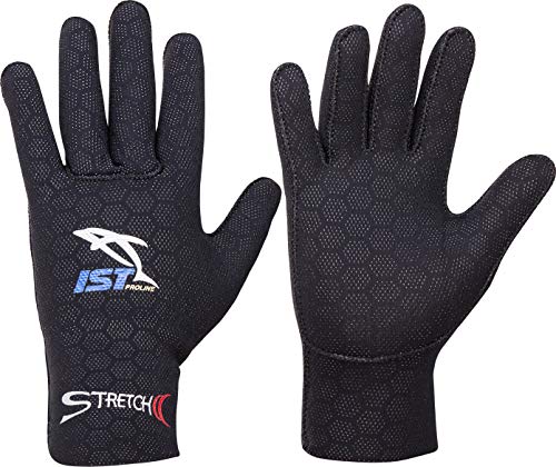 IST 4mm Super Stretch Neoprene Gloves with Anti-Slip Dots (X-Small / Small)