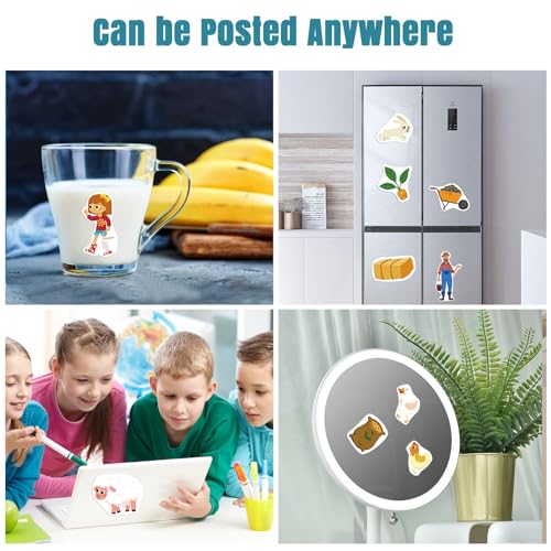 Widisun Sticker Books for Kids 2-4, Farms Jelly Sticker Book - Image 3