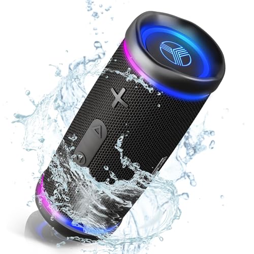 TREBLAB HD77 – Portable Bluetooth Speaker – Powerful 360° Sound, 30W Audio with Impactful Bass, 20H Battery, IPX7 Waterproof, Shockproof, TWS Stereo, Speaker Bluetooth Wireless for Outdoor, Beach Pool