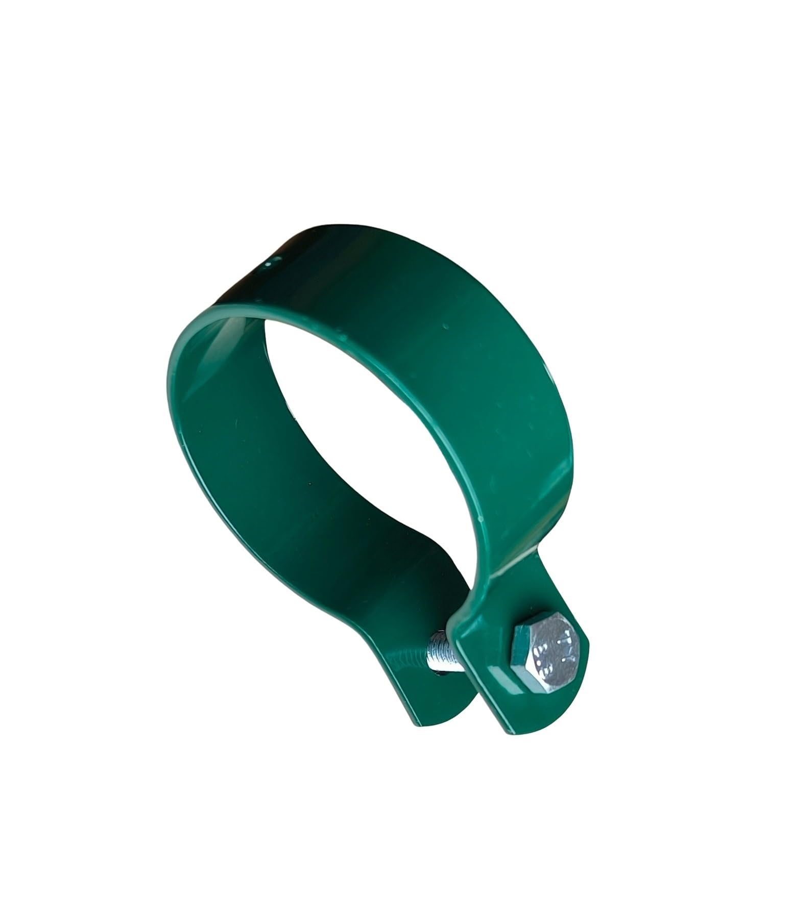 Abrazaderas para valla de 48 mm, 6 unidades, color verde