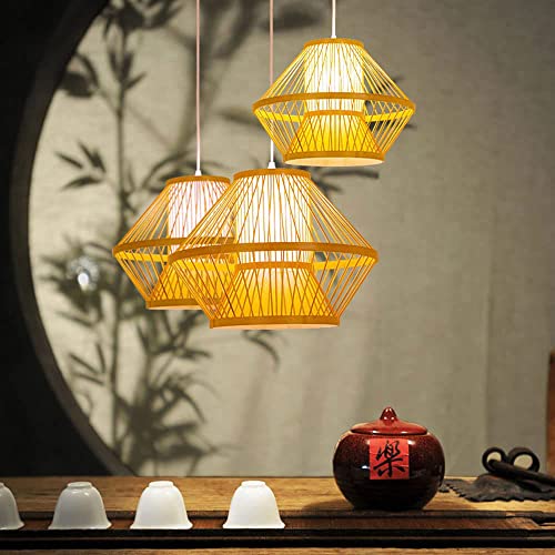 Suspension lumière bambou vintage : solution d'éclairage anti-éblouissement