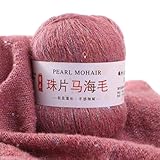 Baumwollgarn zum Häkeln und Stricken: Jeder Strang dieses Kammgarns wiegt 50 g. Verwenden Sie 12 Gauge Nadeln und 2 mm Häkelnadeln, geeignet zum Stricken von Kleidung, Schals und Mützen. Die Dicke beträgt gleichmäßig etwa 1,2 mm in einem Strang. Zusammensetzung: Luxuriöse Mischung aus 28 % Seepferdchenwolle, 30 % Wolle, 39 % Acryl, 3 % Metallblech, Seidenfaser schafft superweiches, quetschbares Garn, das sich auf weicher Haut toll anfühlt.