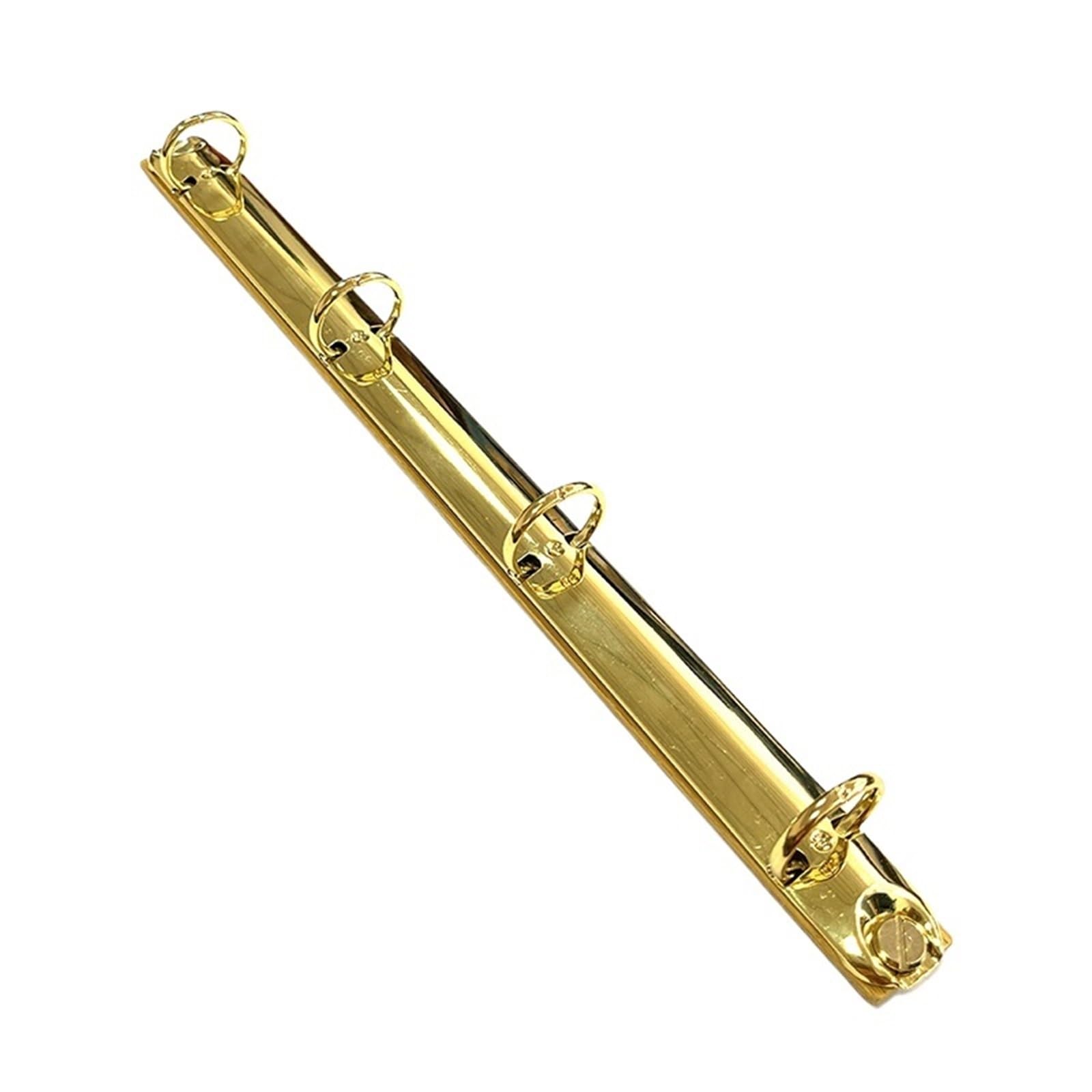 Clip foglie sciolte in metallo multicolore, Meccanismo for raccoglitore ad anelli A4, confezione da 2 clip in metallo, multicolore(Golden)