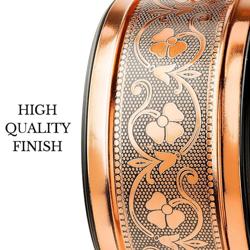 Image of CRAFTEL Double Sided Station Wall Clock Multi-Layer Electroplated | English Roman Numerals | Aluminum Matte-Finish Dial Brass Body | Dial - 8 Inches, Rose Gold | 365 Days Warranty