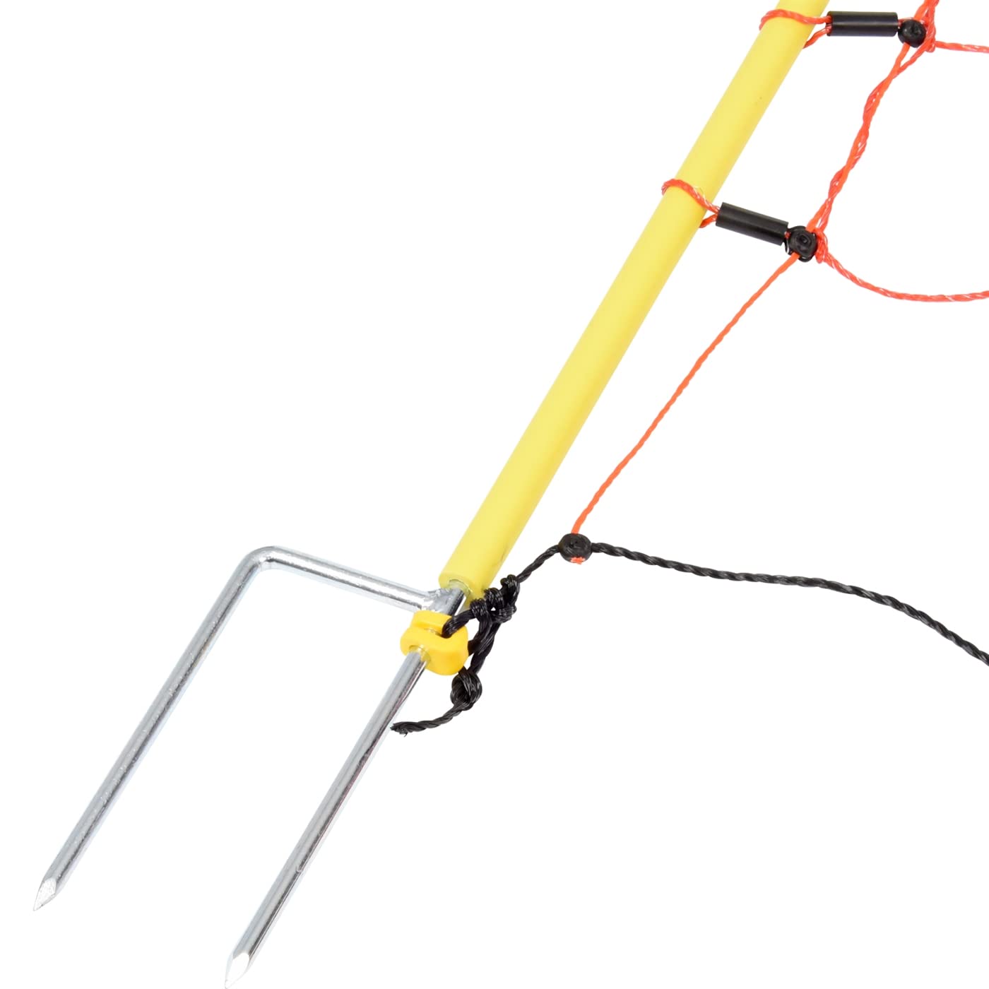 VOSS.farming 50m Elektrozaun-Netz 108cm 2 Spitzen gelbe Pfähle Schafzaun Weidezaun