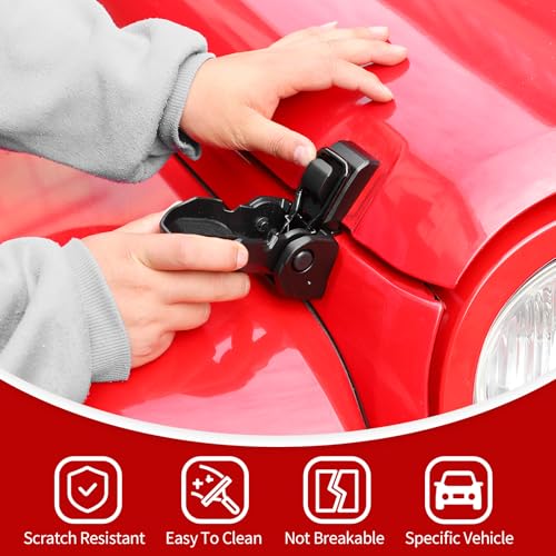 Pestillos de aluminio JeCar para capó de Jeep Wrangler JK JL accesorios exteriores Gladiator 5