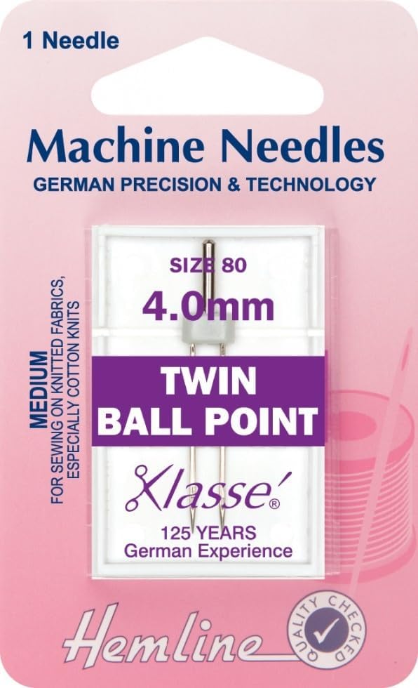 Twin Ball Point Universal Sewing Machine Needles - Each
