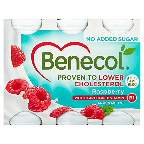 Benecol No Added Sugar Raspberry Yogurt Drink 6x67.5g