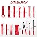 Nilight 200Pcs Trim Removal Tool, Auto Push Pin Bumper Retainer Clip Set Fastener Terminal Remover Adhesive Cable Clips Round Handle Crowbar Kit Car Panel Radio Auto Clip Pliers, 2 Years Warranty