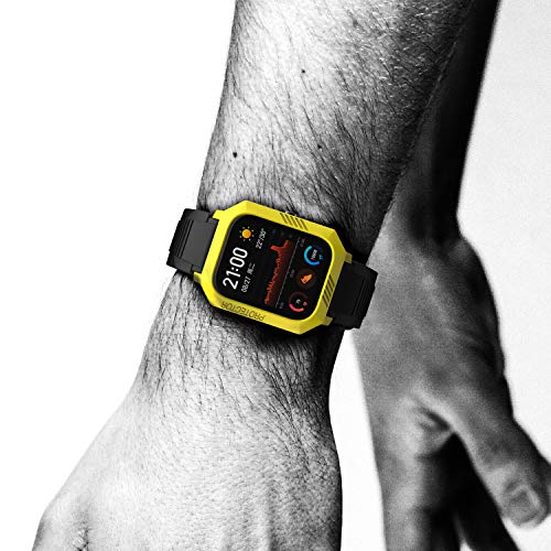 Image of SIKAI CASE SIKAI Bumper Case Cover for Amazfit GTS Anti-Scratch Lightweight Shockproof Screen Protector for Huami Amazfit GTS Smart Watch (Yellow)