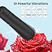 Kverg Handheld Electric Back Massager - Mini Waterproof&Rechargeable Handheld Deep Tissue Neck Black