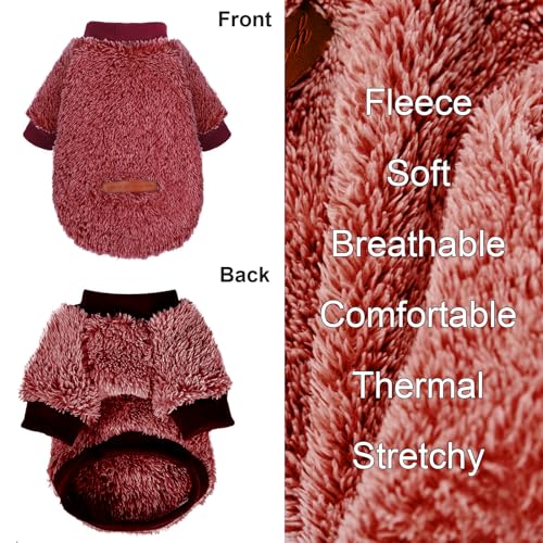 Kosiyi Dog Sweaters for Small Dogs Girl Boy Puppy Clothes Chihuahua Teacup Yorkie Fleece Sweaters Spring Winter Warm Sweater Tiny Dog Outfits Pet Clothes Cat Sweater red Small  Cucciolini Doodles Kosiyi dog sweaters for small dogs girl boy puppy clothes chihuahua teacup yorkie fleece sweaters spring winter warm sweater tiny dog outfits pet clothes cat sweater red small   cucciolini doodles