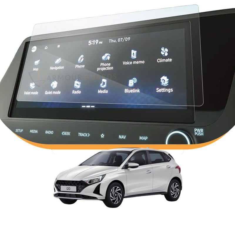 Image of PET Screen Protector Compatible With Hyundai I20 2023 Facelift Infotainment Navigation System| Clear|Pack Of 1
