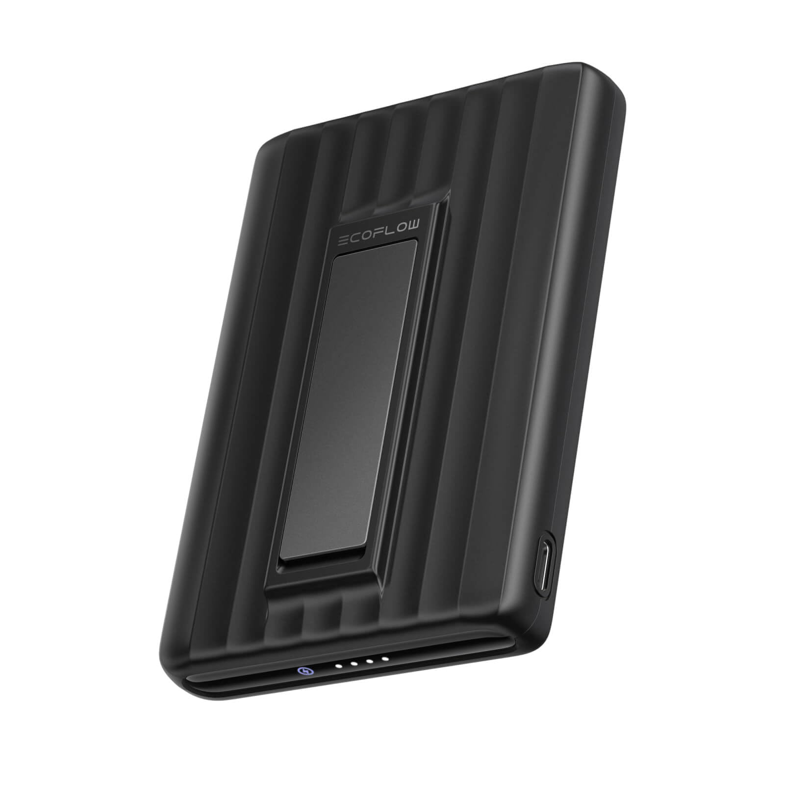 Banco de energía magnético EcoFlow Rapid 10000 mAh, Carga magnética de 7,5 W, inalámbrico, Carga de 30W con USB-C, Recarga de 30W, para iPhone 16/15/14/13/12, con Estuche de Carga inalámbrica-Negro