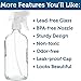 Sally's Organics® Empty Clear Glass Spray Bottles - Refillable 16 oz Containers for Essential Oils, Cleaning Products, Aromatherapy, Misting Plants, or Cooking - Sprayer with Mist and Stream - 2 Pack