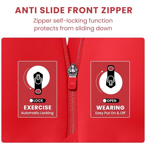 Image of CRZ YOGA Womens Zip Front High Impact Sports Bra - Molded Cup Adjustable Convertible Straps Wireless Workout Yoga Crop Top