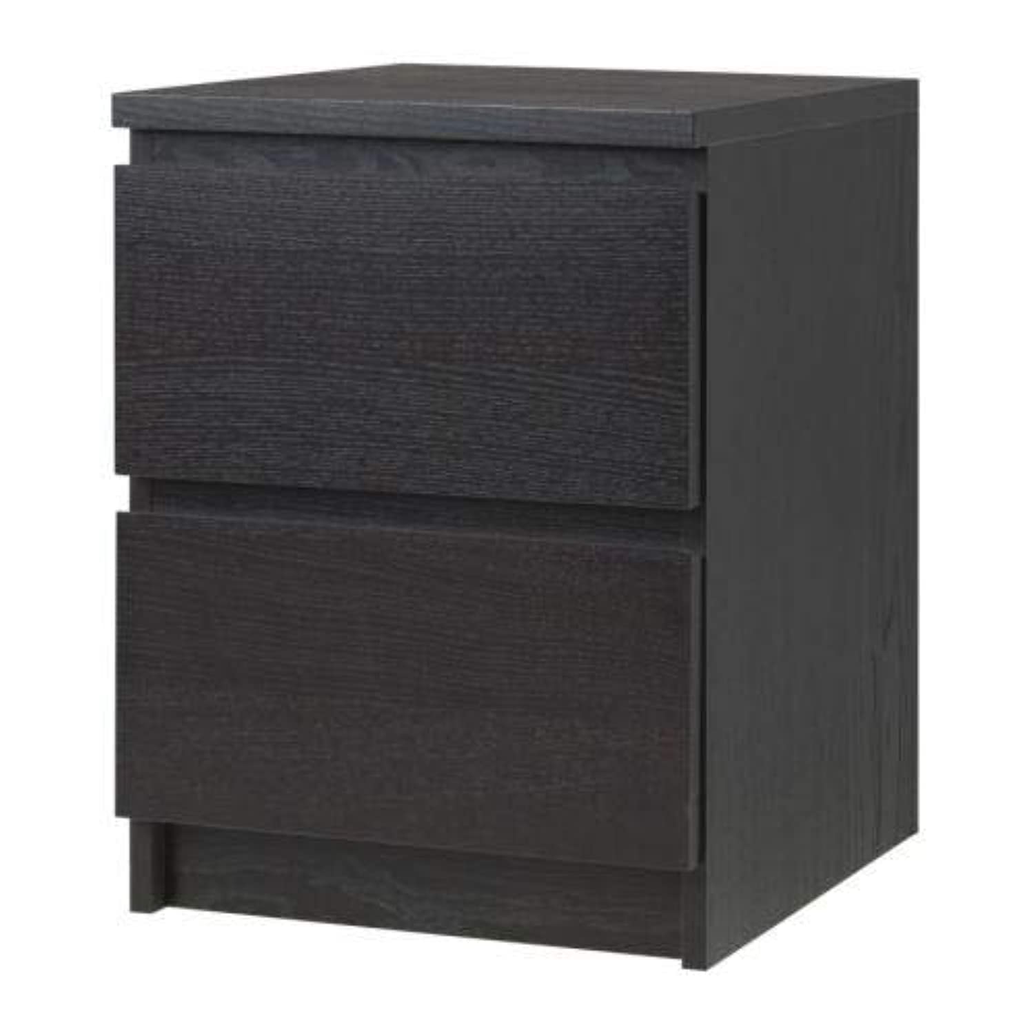 Ikea MALM Chest of 2 drawers, black-brown, 40x55 cm