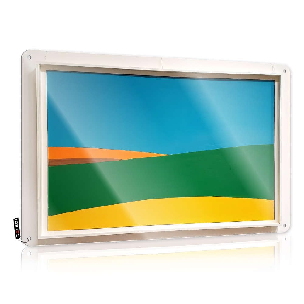 Fzfn Colour Decor Lake Wall Decor | Abstract Landscape With Blue Sky And Green Hills. Novelty For Mancave Home(30X40cm)