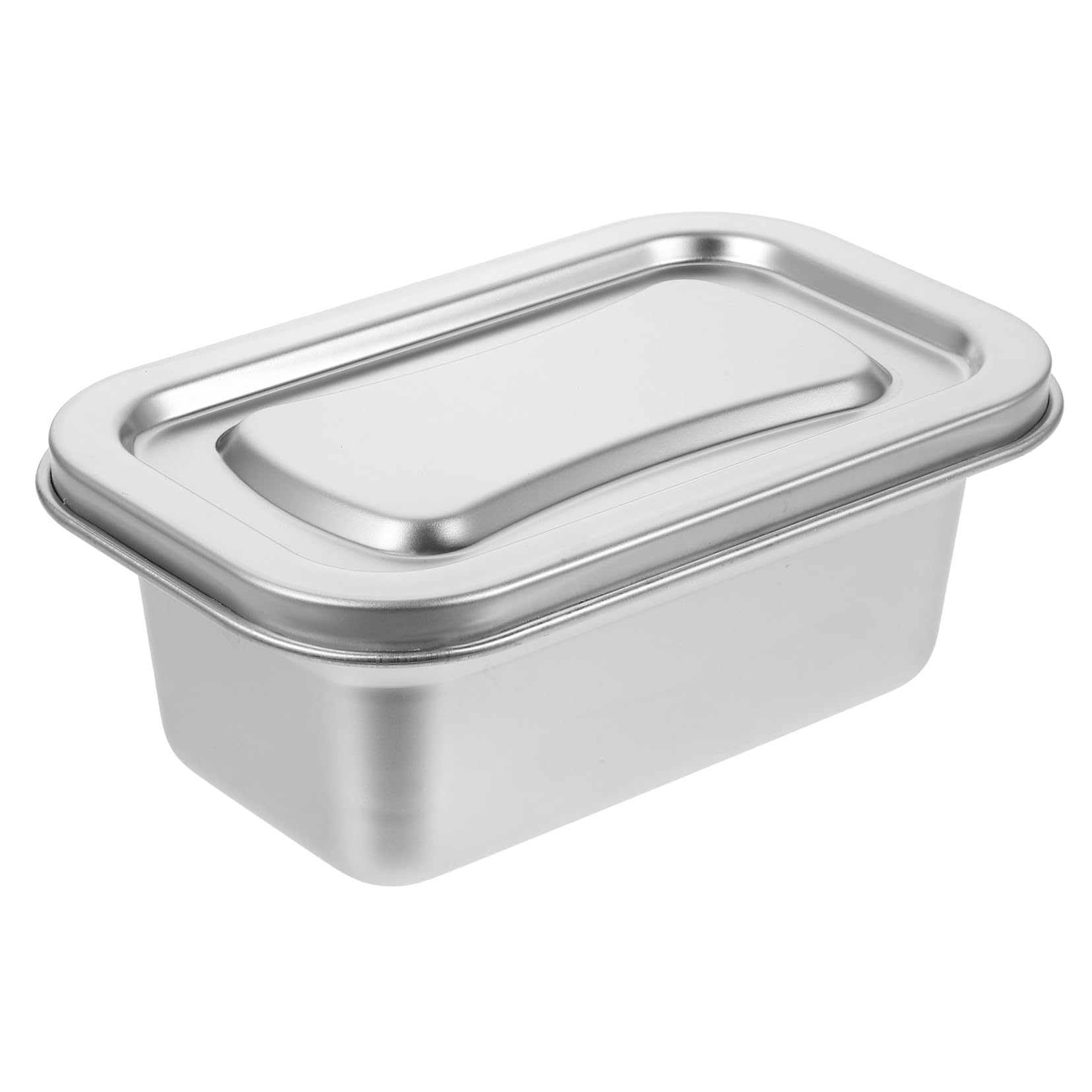 INOOMP Edelstahl Eisbehälter für Aufbewahrung und Gefrieren, Silber