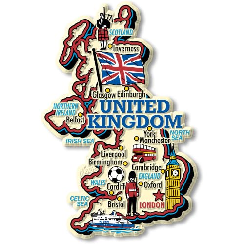 United Kingdom Map Fridge Magnet – UK Souvenir with London, Scotland, Ireland, Wales – Wooden Travel Gift for Tourists, Fridge Decor, Collectible for Home & Office,Tourist Souvenir-image-39