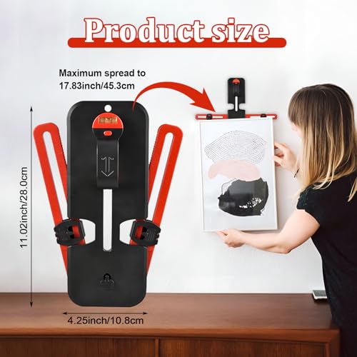 Image of Photo Frame Hanger Tool with Bubble Level, Never Measure Versatile Picture Hanging Tool , Accurate Photo Frame Hanging Level for Home Decor Enthusiasts and Professionals