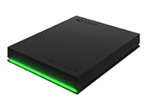 Seagate Game Drive for Xbox 2TB External Hard Drive Portable HDD - USB 3&period;2 Gen 1&comma; Black with built-in green LED bar &comma; Xbox Certified&comma; 3 year Rescue Services &lpar;STKX2000400&rpar;