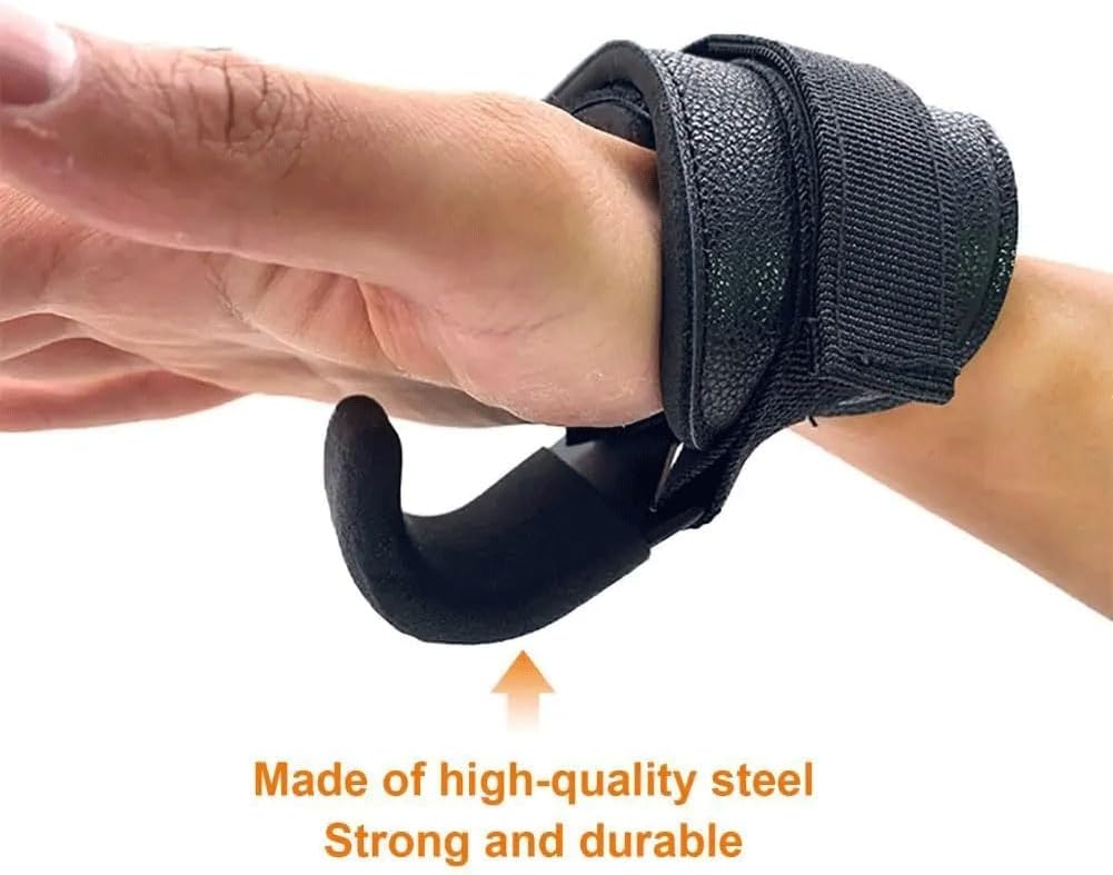 重量挙げフックグリップ 8 mm厚 パッドネオプレン ダブルステッチ 滑り