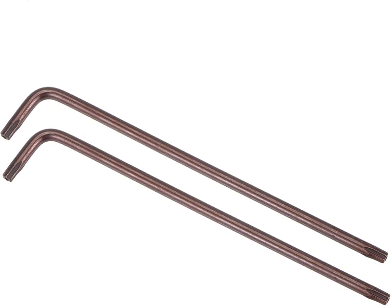 Chave Allen Torx de Segurança T15 em L uxcell, Aço-liga S2, Braço Longo de 10,3 cm, 2 Peças