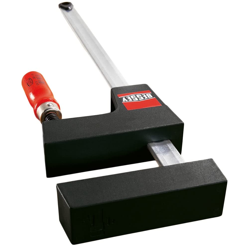 BESSEY UK3.006 UniKlamp Morsetto Universale 6 Pollici – Nero/Rosso, Acciaio Zincato, Superfici Parallele Antigraffio