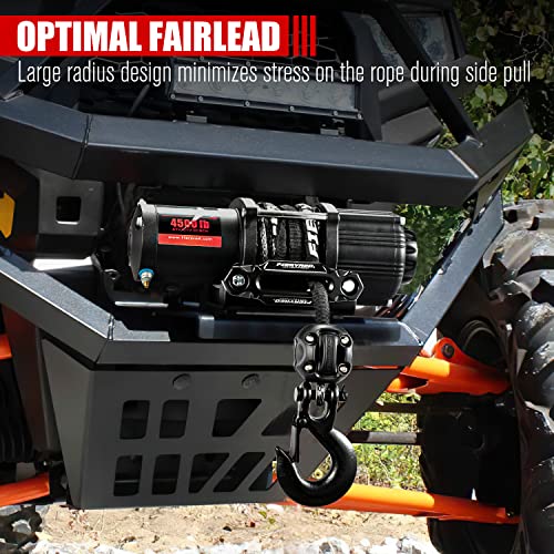 Fieryred 3/16Inch 50Ft 8500Lbs Synthetic Winch Rope Cable Kit With Forged Hook Rubber Stopper And Fairlead,Winch Line Replacement For 2000-3500Lbs Winch, Atv, Utv, Offroad #TOP2