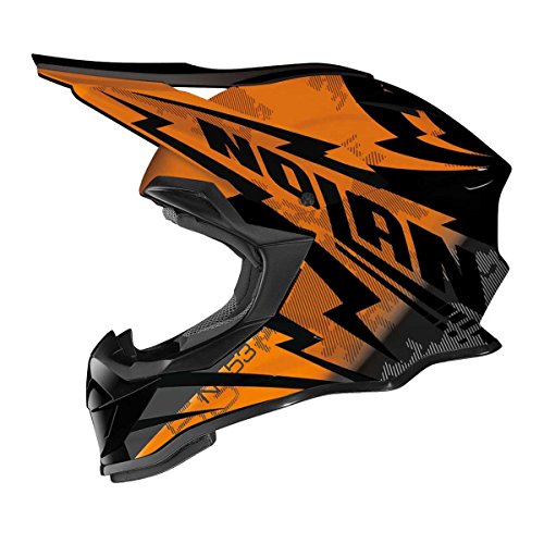 Casco Nolan N53 Comp MX, colore Nero/Arancione, Taglia L (59/60)