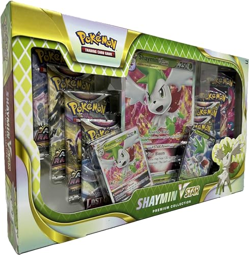 Pokemon TCG: Shaymin VSTAR Premium Collection, 8 Booster Packs and Foil Cards, Collectible Card Game Gift for Boys and Girls Ages 6+