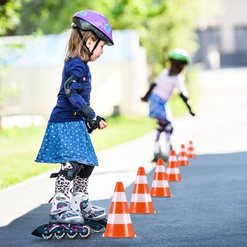 Gatuida Pylonen Kinder: 6 Stück Verkehrshütchen für Kinder Stapelbar Pylonen Spielzeug Pylone Klein Outdoor Leitkegel für Sport, Freizeit, Slalom, Fußball und Vereine