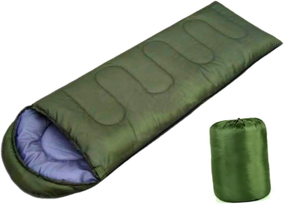 Totority Compression with Hood for Adults Lightweight Envelope Design for Camping Hiking Backpacking Outdoor Activities in Cold Weather Includes Storage Bag Army Green